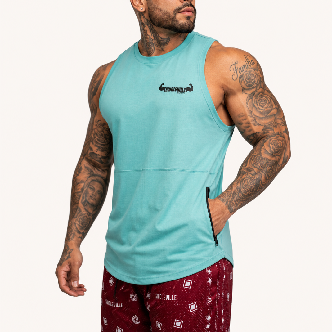 Sleeveless Tee with Side Pockets – Comfortable & Functional Activewear