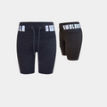 Large Print Ribbed Walking Shorts – Stylish & Comfortable Active Shorts-1