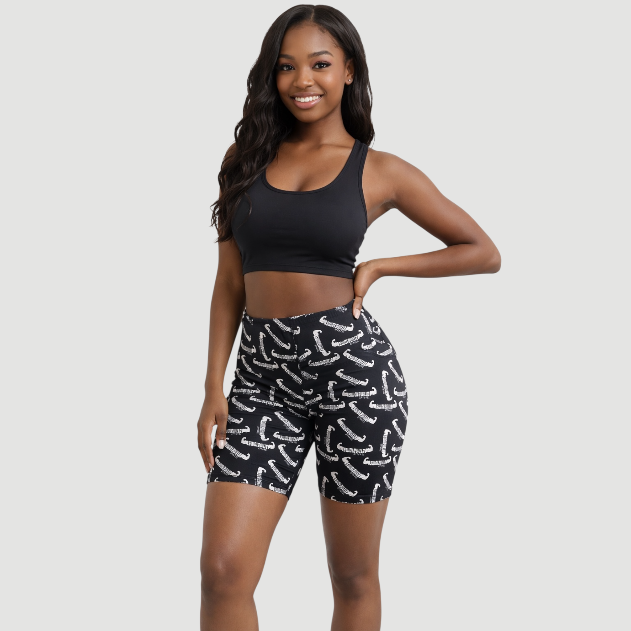 Swoleville All Over Biker Shorts – Comfortable & Stylish Performance Fit