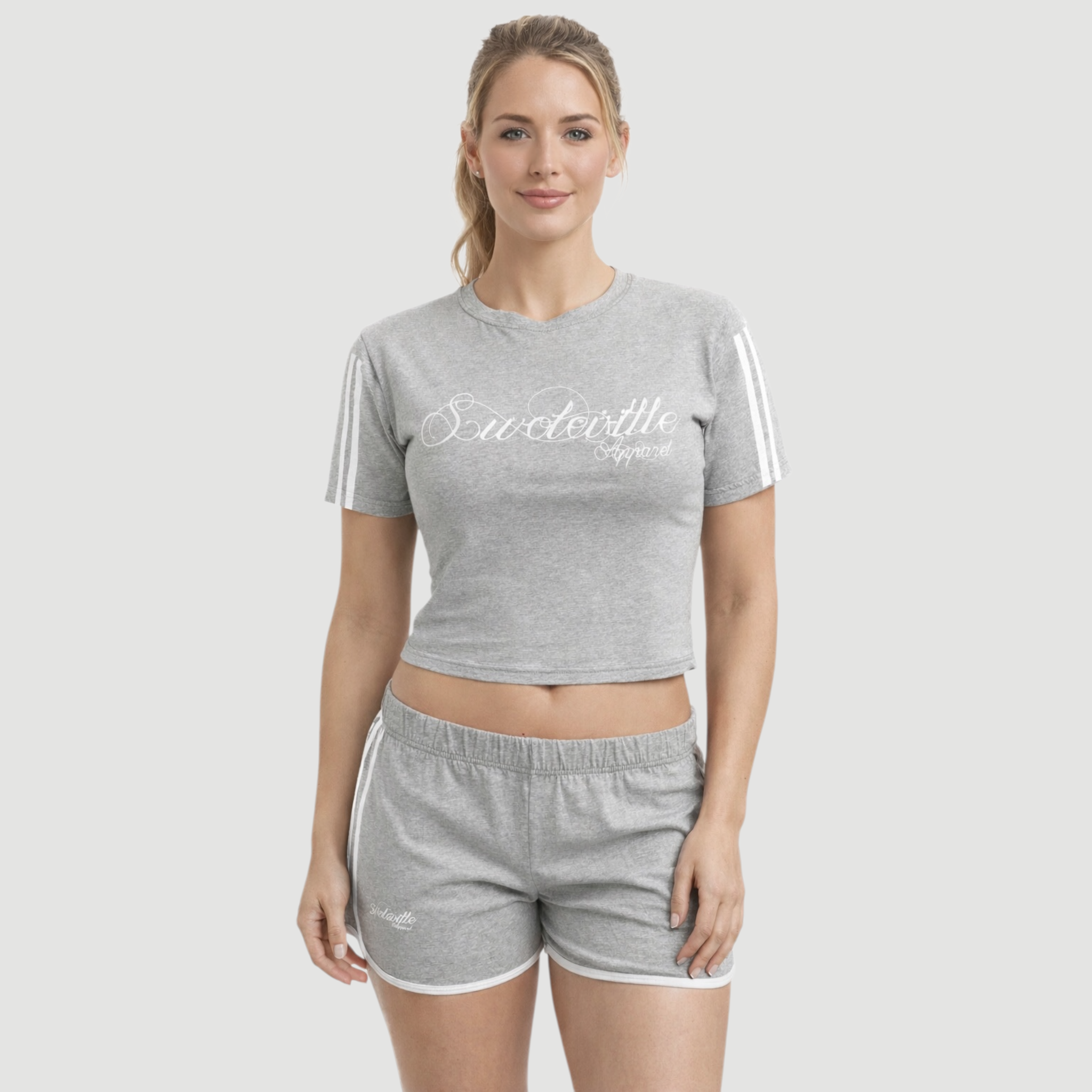 Signature Crop Short Set – Stylish & Comfortable Matching Outfit