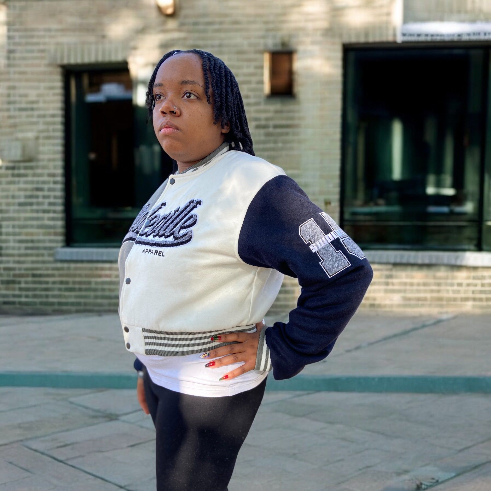 Swoleville SV Crop Varsity Jacket – Women’s Athletic Crop Letterman Jacket | Stylish Fitness & Streetwear Outerwear