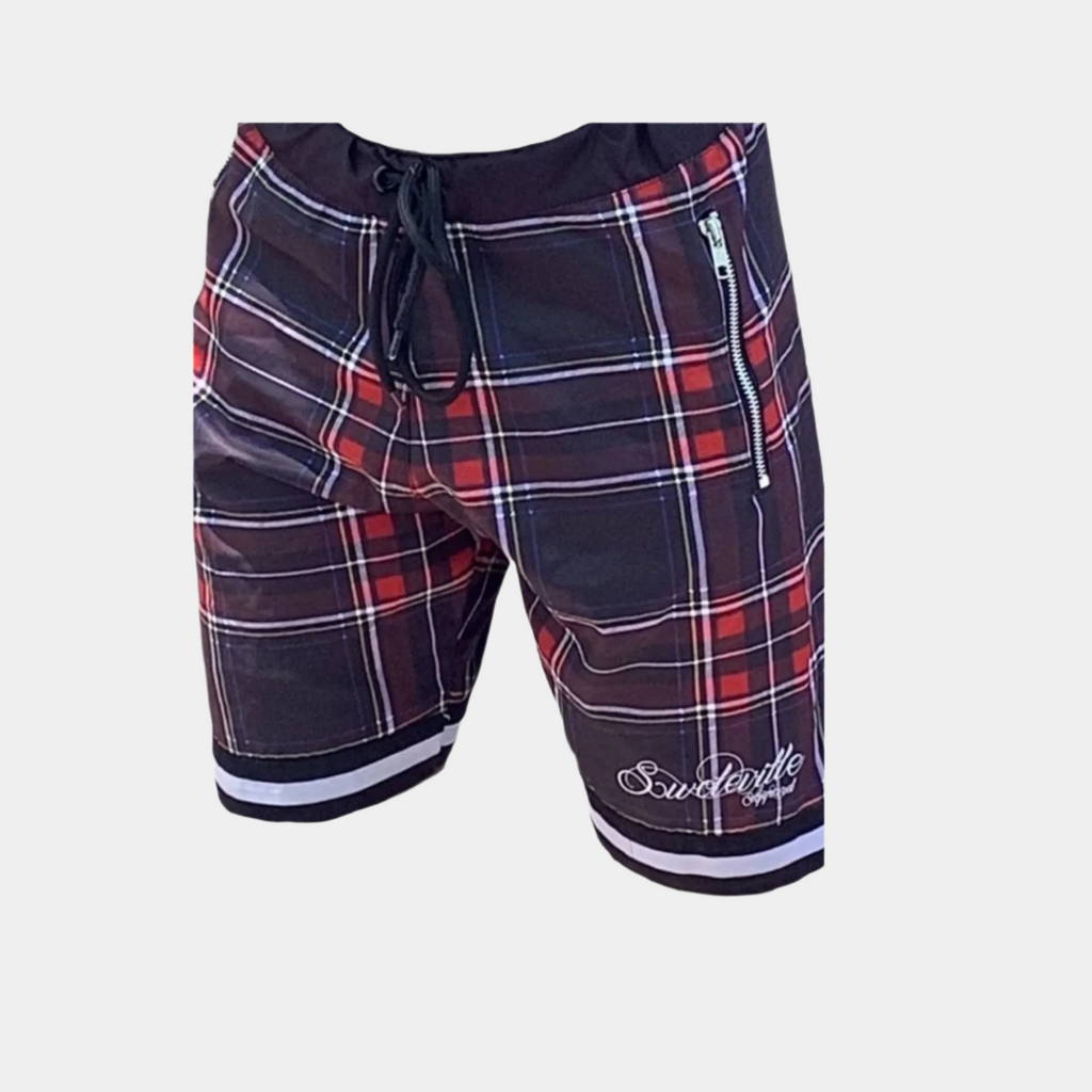 Youth Plaid Swoleville Shorts – Comfortable & Stylish Active Shorts for Kids | Gym, Sports & Casual Wear